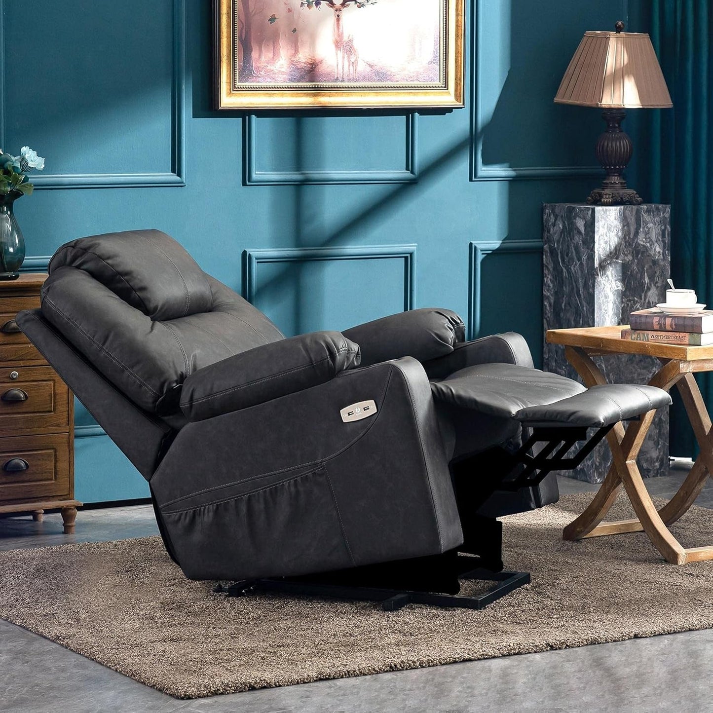 Electric Power Lift Recliner Chair Sofa with Massage and Heat for