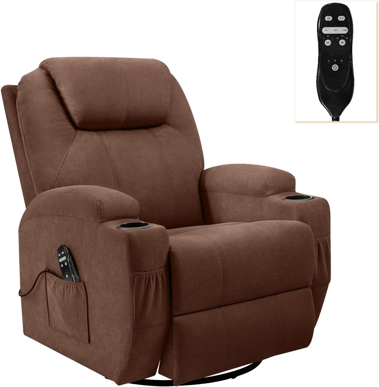 Rocking Chair Recliner Chair with Massage Swivel Ergonomic Lounge