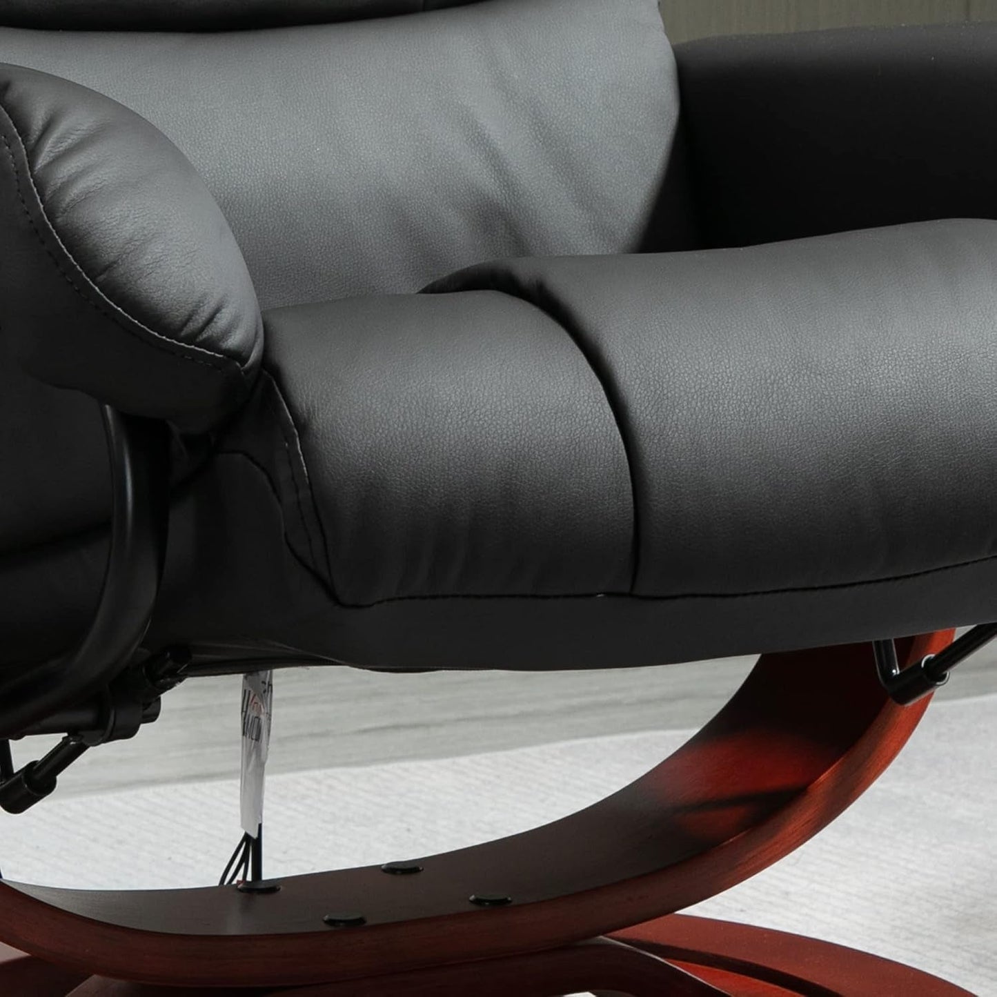 Massage Recliner Chair with Ottoman, Swivel Recliner and Footrest,