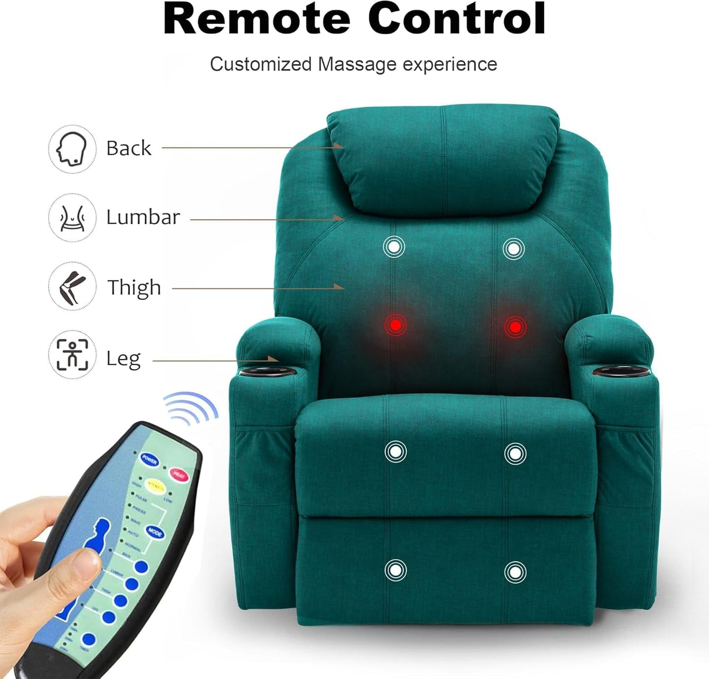 Recliner Chair, Rocking Recliner Chair for Adults with Massage and