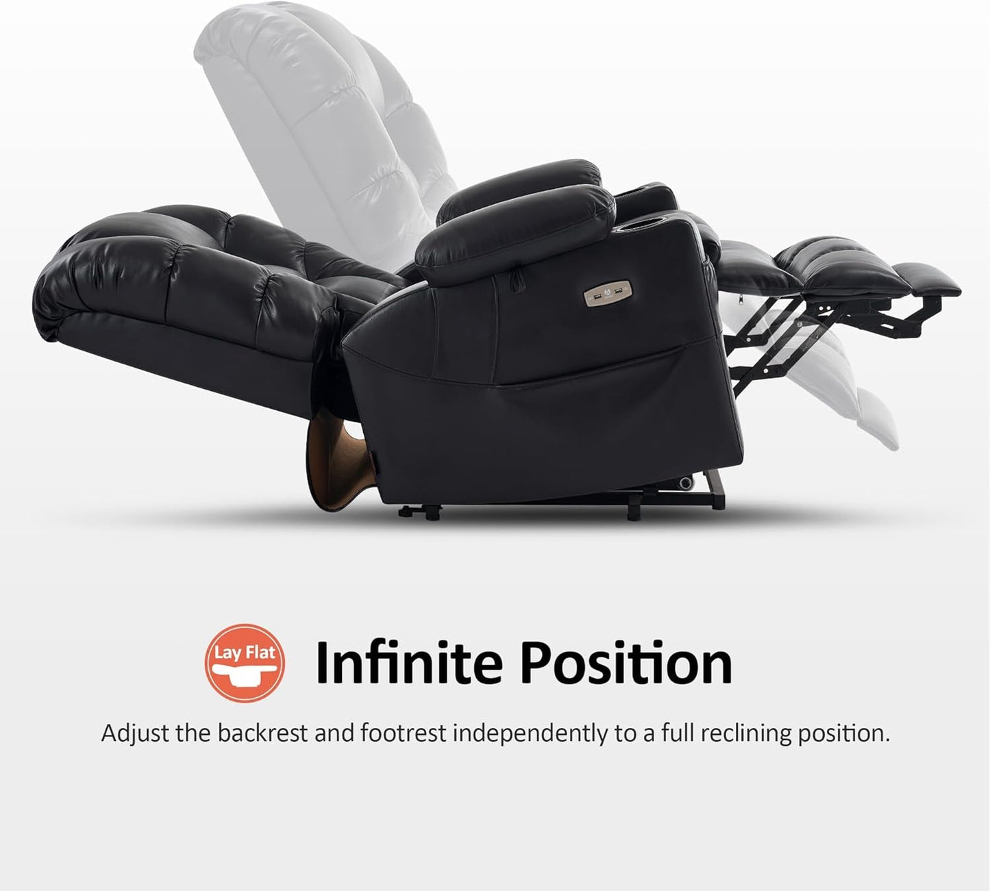 Dual Motor Power Lift Recliner Chair with Massage and Dual Heating,