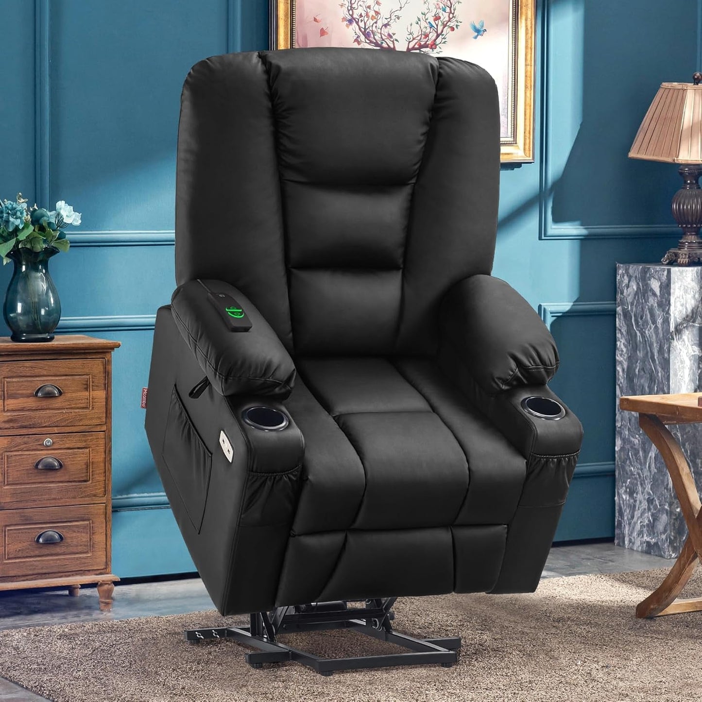 Large Power Lift Recliner Chair Sofa with Massage and Heat for Big and