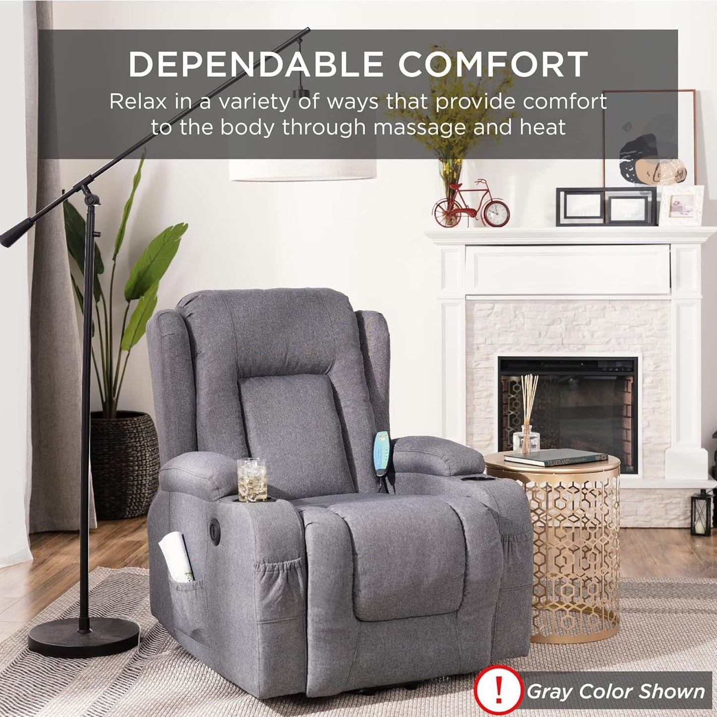Modern Linen Electric Power Lift Chair, Recliner Massage Chair,