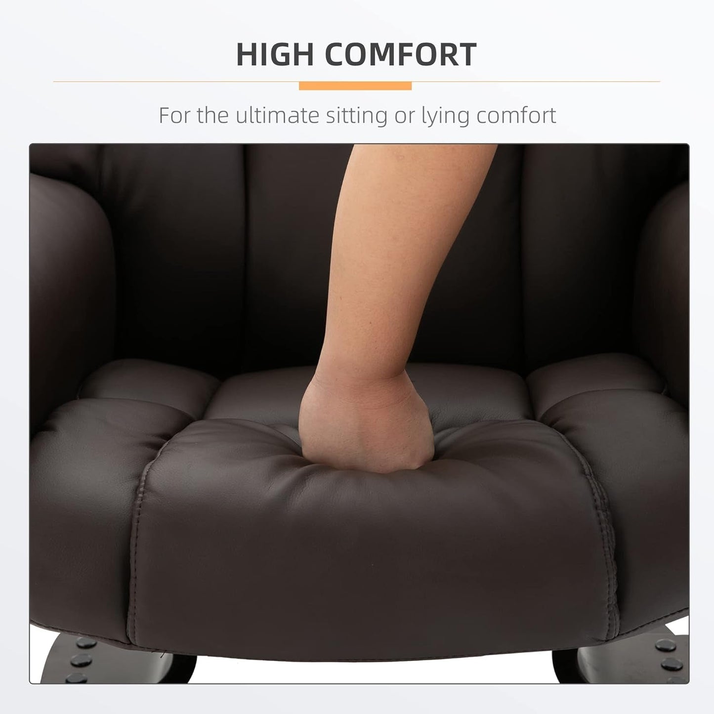 Massage Recliner Chair with Ottoman Footrest, 10 Vibration Points,