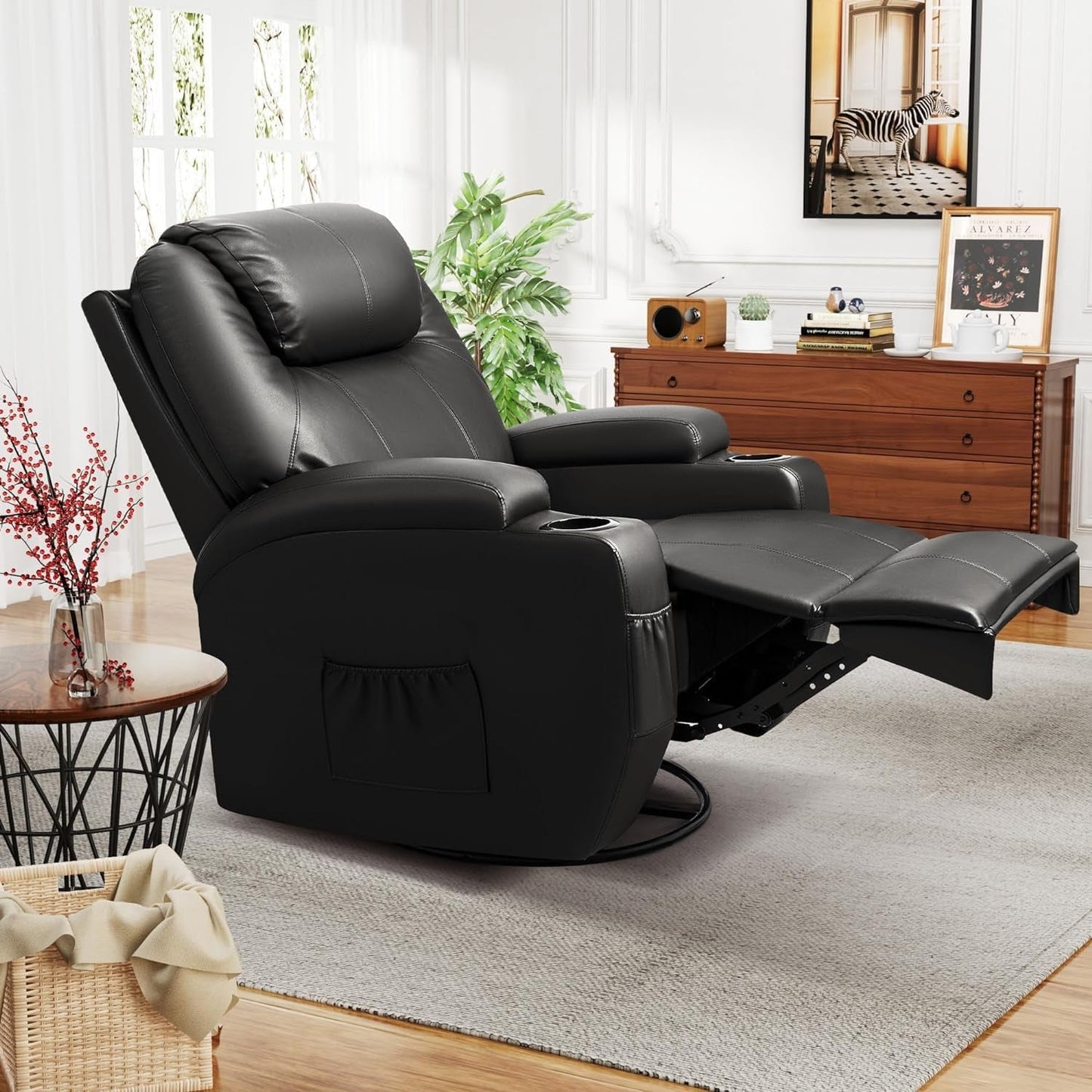 Recliner Chair, Rocking Massage Chairs, Home Reclining Sofa Chair, PU