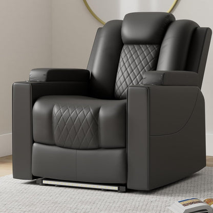 Power Recliner Chair PU Leather Electric Massage Recliner Sofa for
