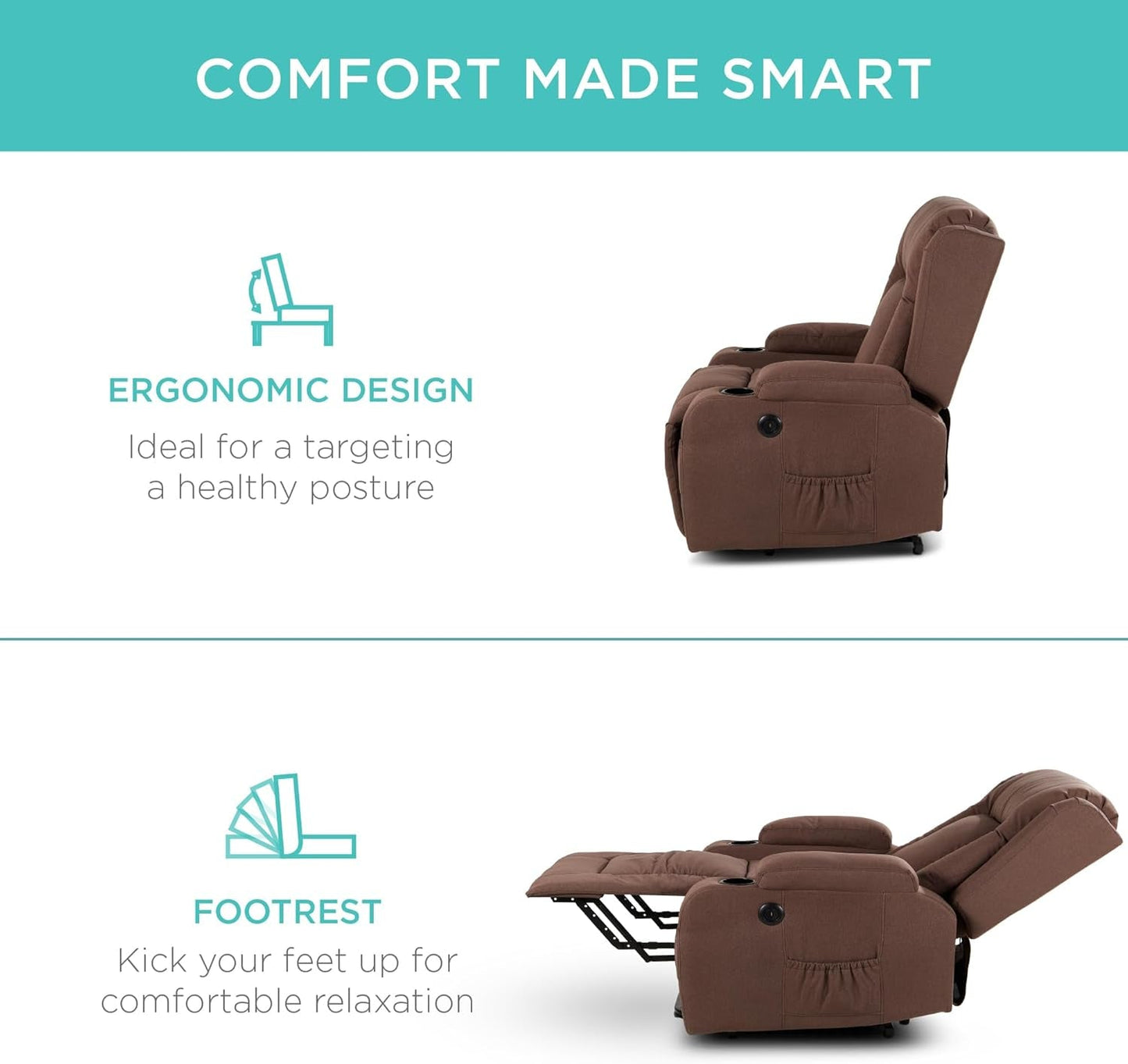 Modern Linen Electric Power Lift Chair, Recliner Massage Chair,