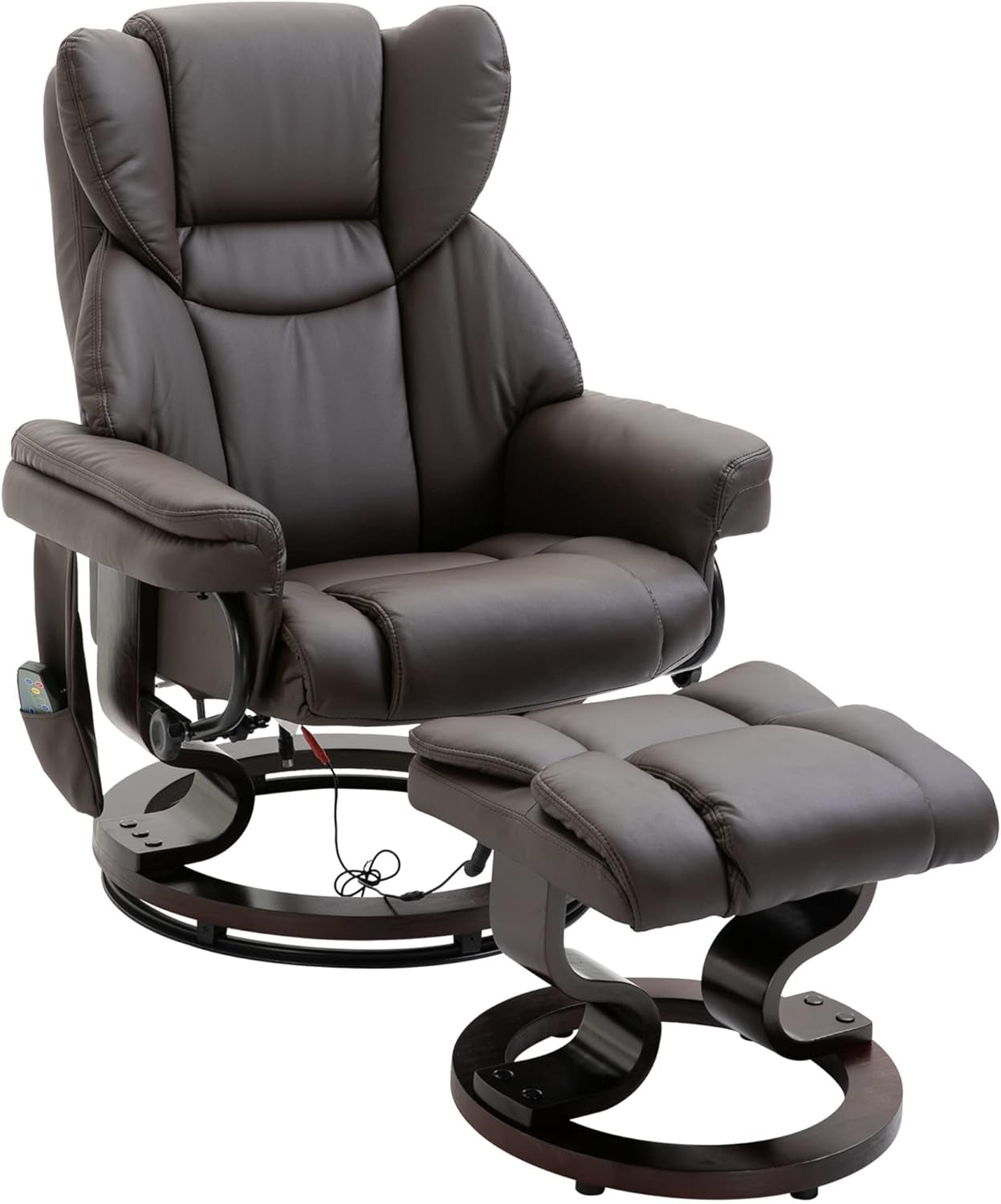 Massage Recliner Chair with Ottoman Footrest, 10 Vibration Points,