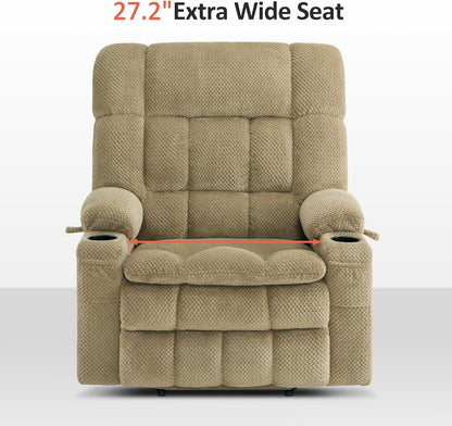 Large Dual Motor Power Lift Recliner Chair Sofa with Massage and Heat