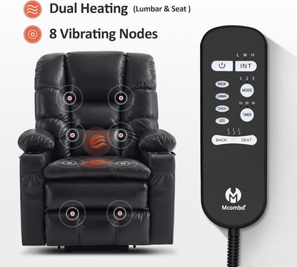 Dual Motor Power Lift Recliner Chair with Massage and Dual Heating,