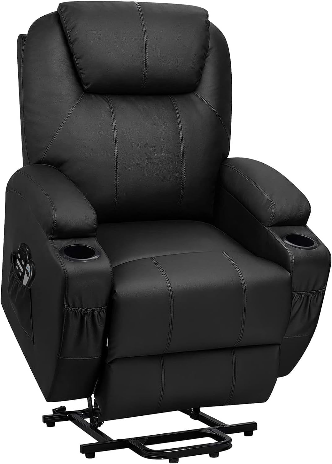 Power Lift Recliner Chair PU Leather with Massage for Elderly