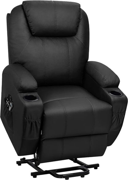 Power Lift Recliner Chair PU Leather with Massage for Elderly
