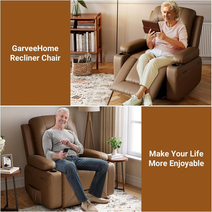 Power Lift Recliner Chair PU Leather with Massage for Elderly