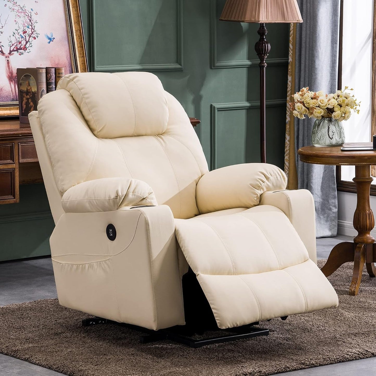Electric Power Lift Recliner Chair Sofa with Massage and Heat for