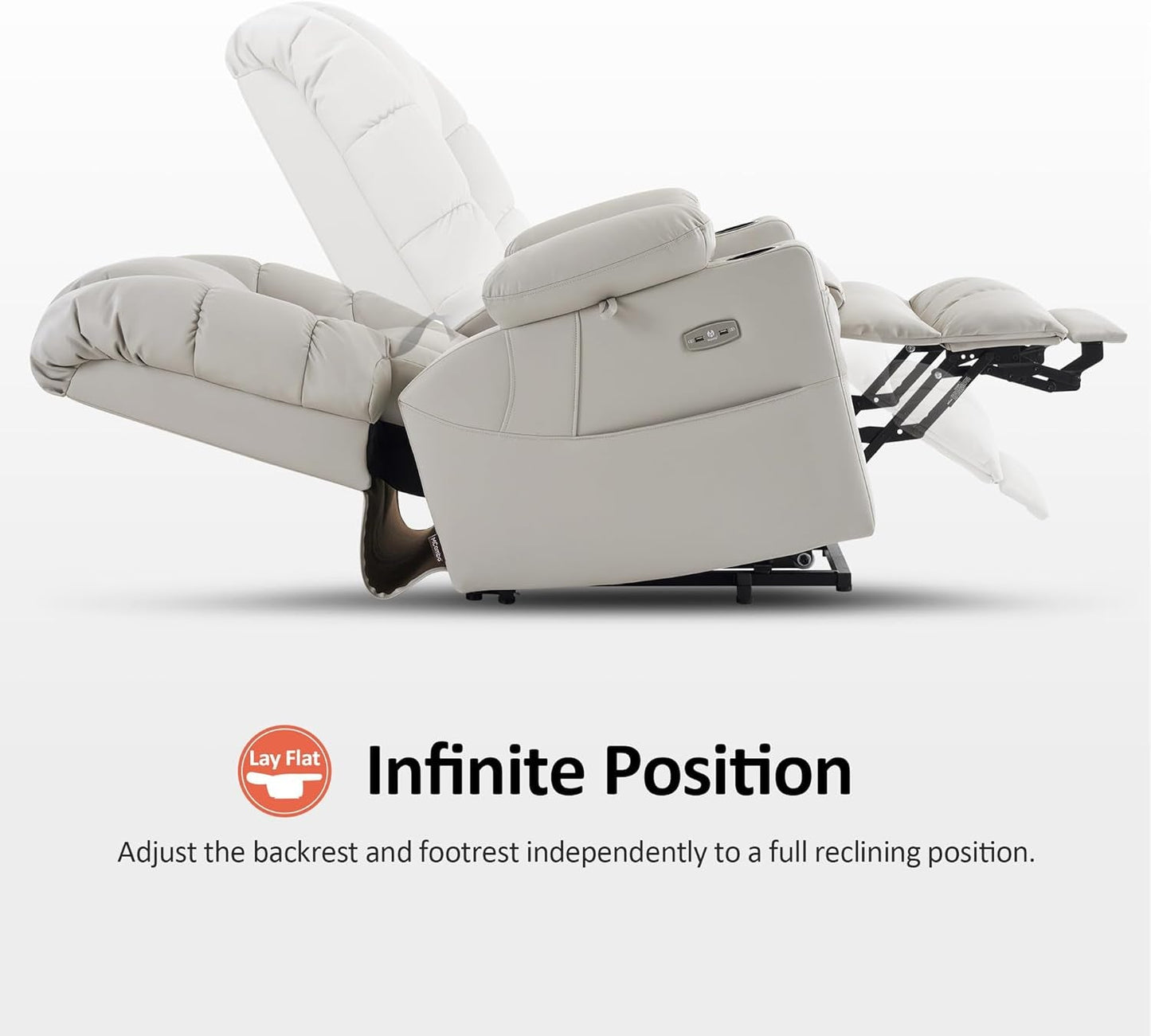 Dual Motor Power Lift Recliner Chair with Massage and Dual Heating,
