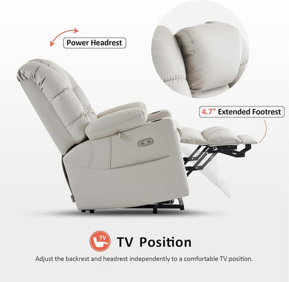 Dual Motor Power Lift Recliner Chair with Massage and Dual Heating,