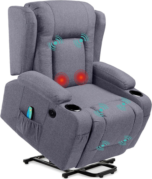 Modern Linen Electric Power Lift Chair, Recliner Massage Chair,
