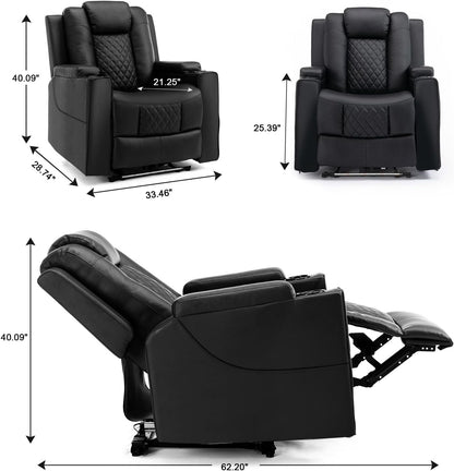 Power Recliner Chair PU Leather Electric Massage Recliner Sofa for