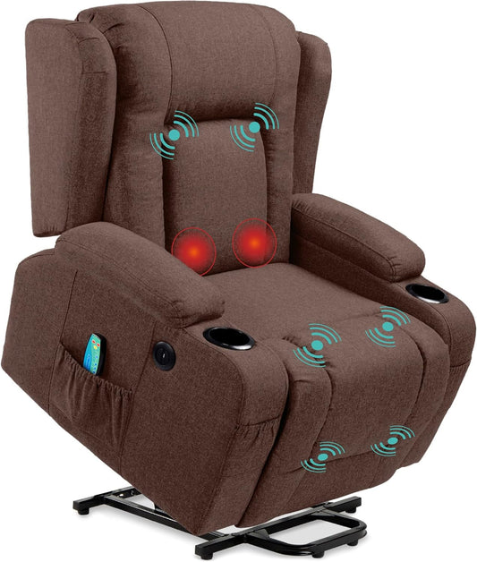 Modern Linen Electric Power Lift Chair, Recliner Massage Chair,