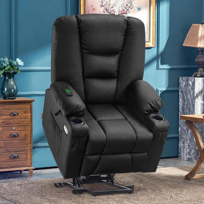 Large Power Lift Recliner Chair Sofa with Massage and Heat for Big and