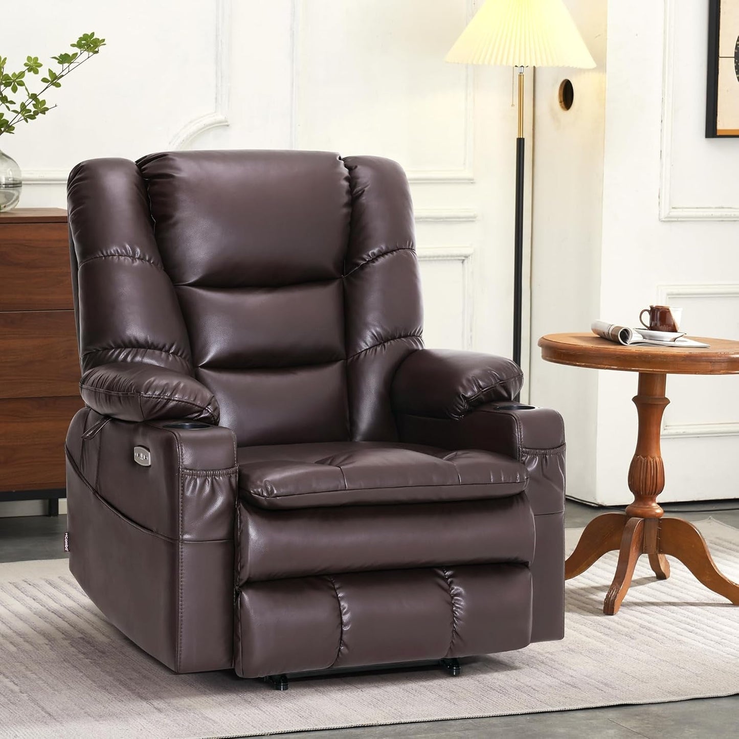 Dual Motor Power Lift Recliner Chair with Massage and Dual Heating,