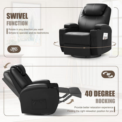Recliner Chair, Rocking Massage Chairs, Home Reclining Sofa Chair, PU
