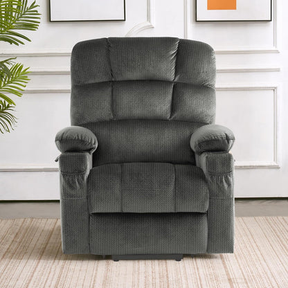 Dual Motor Power Lift Recliner Chair with Massage and Heat for Elderly
