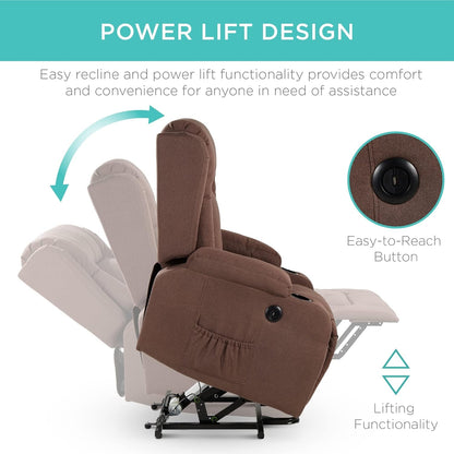 Modern Linen Electric Power Lift Chair, Recliner Massage Chair,
