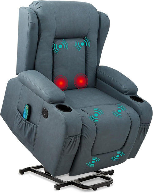 PU Leather Electric Power Lift Chair, Recliner Massage Chair,