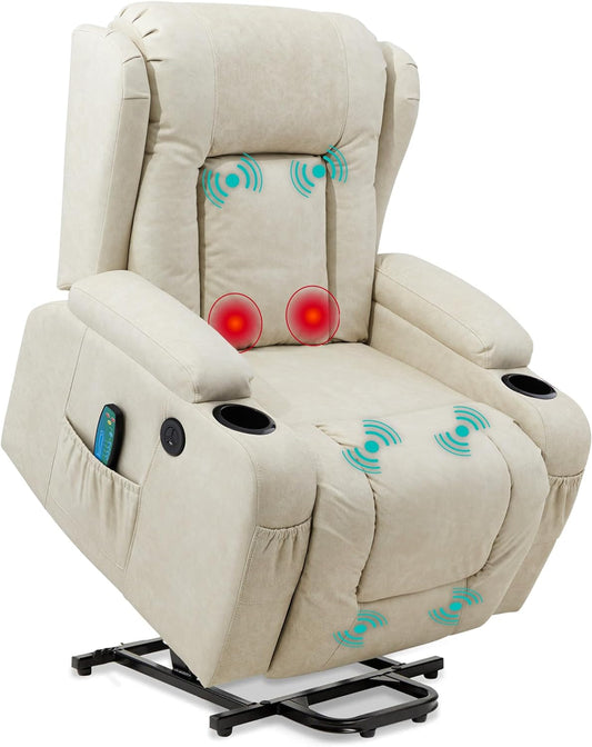 Leather Electric Power Lift Chair, Recliner Massage Chair,