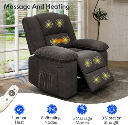 XRC2 Swivel Rocker Recliner Chair for Adults - Massage Reclining Chair