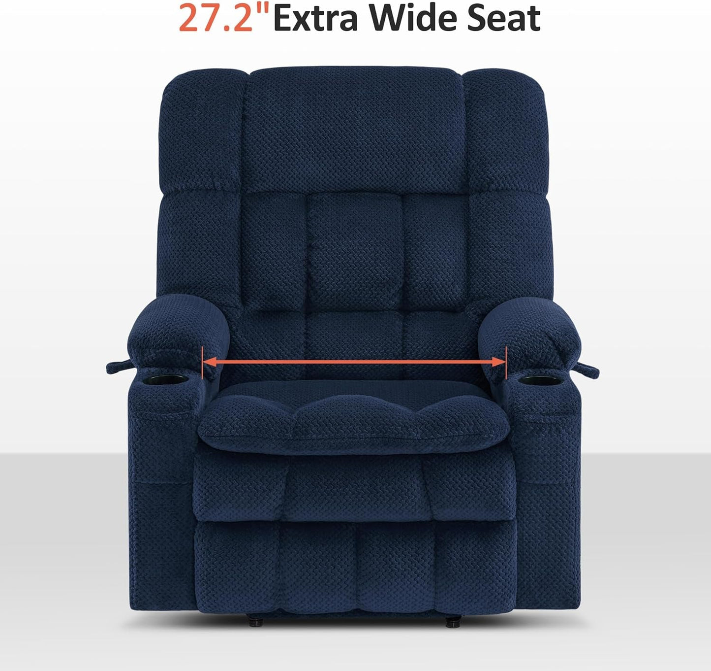 Large Dual Motor Power Lift Recliner Chair Sofa with Massage and Heat
