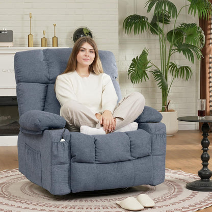 XRC3 Rocker Recliner Chair for Adults W/Massage & Heat, 360° Swivel