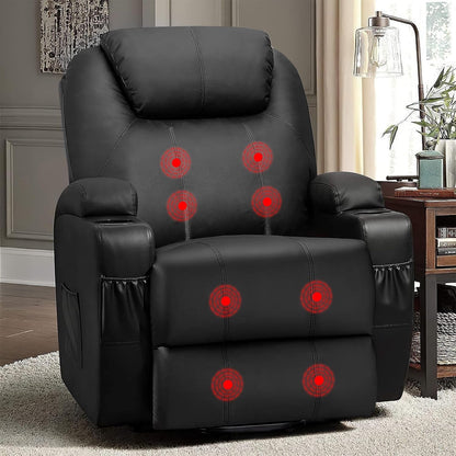 Power Lift Recliner Chair PU Leather with Massage for Elderly