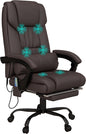 High Back Massage Office Chair with 6 Vibration Points, PU Leather