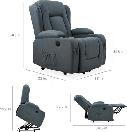 PU Leather Electric Power Lift Chair, Recliner Massage Chair,