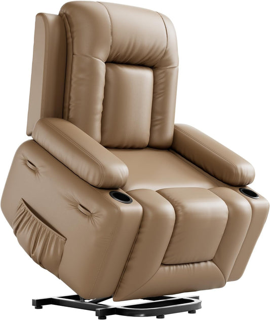 Power Lift Recliner Chair PU Leather with Massage for Elderly